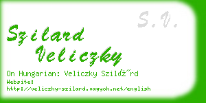 szilard veliczky business card